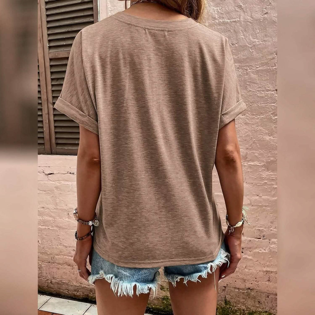 Women's T shirt V Neck